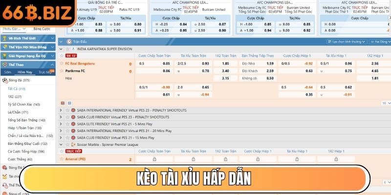 Kèo tài xỉu hấp dẫn
