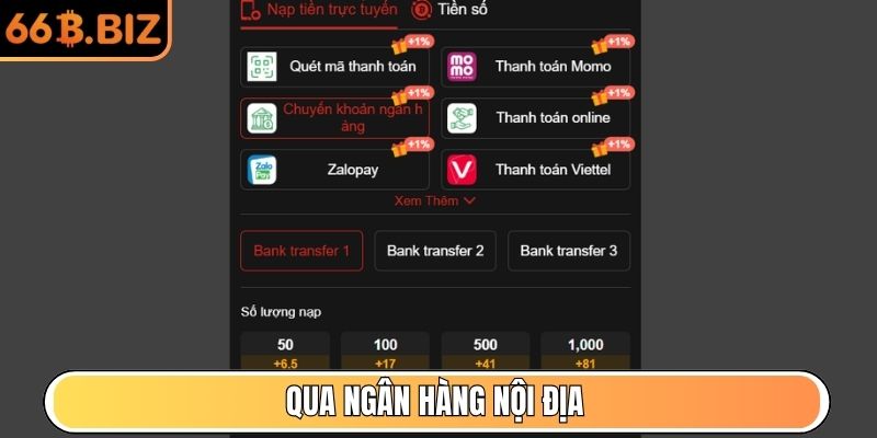 Qua ngân hàng nội địa