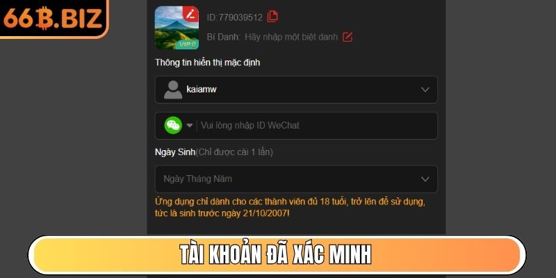 Tài khoản đã xác minh